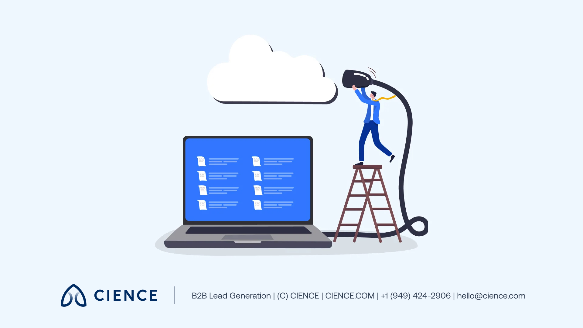 B2B data update workflow showing automated email reminders, website pop-ups, and engagement tactics for confirming contact validity